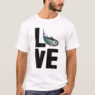 T-shirt Tuna Love Tes Femmes Poisson Hors-Mer Tee - shirts