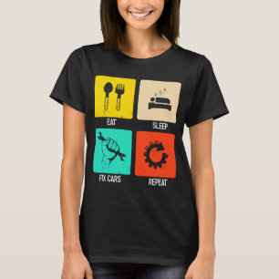T-shirt Tuning Car Lover Repairing Cars Mechanic Tools  3