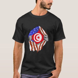 T-shirt Tunisie Amérique USA Chest Tunisie Pride Tunisienn