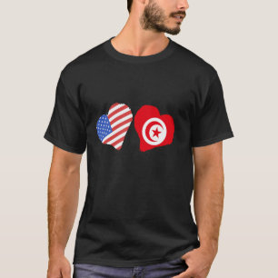 T-shirt Tunisie Amérique USA Cœur Fierté tunisienne Tunisi