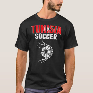 T-shirt Tunisie Bal De Football Sur Net Tunisie Football S