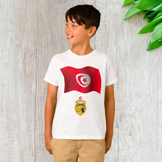 T-shirt Tunisie Drapeau et armoiries patriotique tunisienn (Créateur téléchargé)