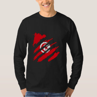 T-shirt Tunisie Drapeau ours Fierté tunisienne Racines tun