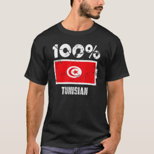 T-shirt Tunisie Drapeau support 100 tunisienne puissance d