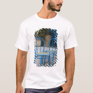 T-shirt Tunisie, Sidi Bou Said, chaises de café