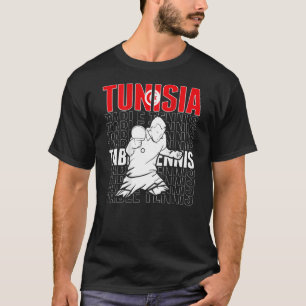 T-shirt Tunisie Table Tennis Soutien Tunisie Ping Pong Te