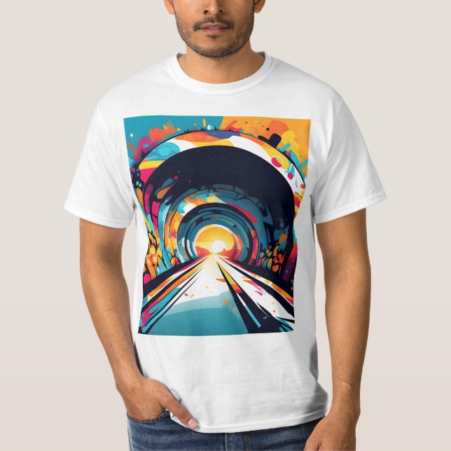 T-shirt Tunnel Avec Graffiti Art (Devant)