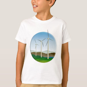 T-shirt Turbine éolienne d'énergie verte
