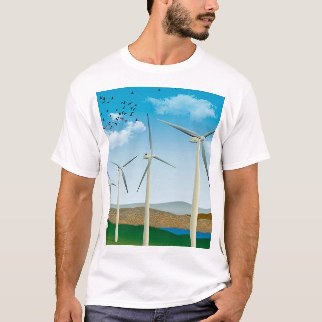 T-shirt Turbines éoliennes (Devant)