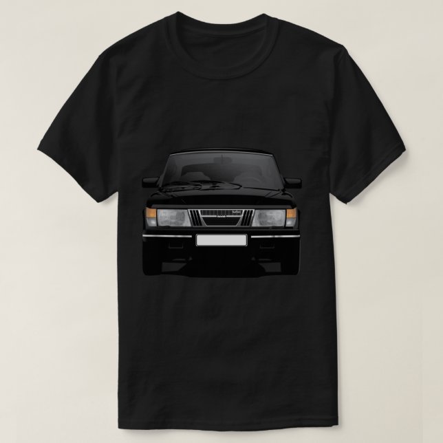 T-shirt Turbo noir SAAB 900 (Design devant)