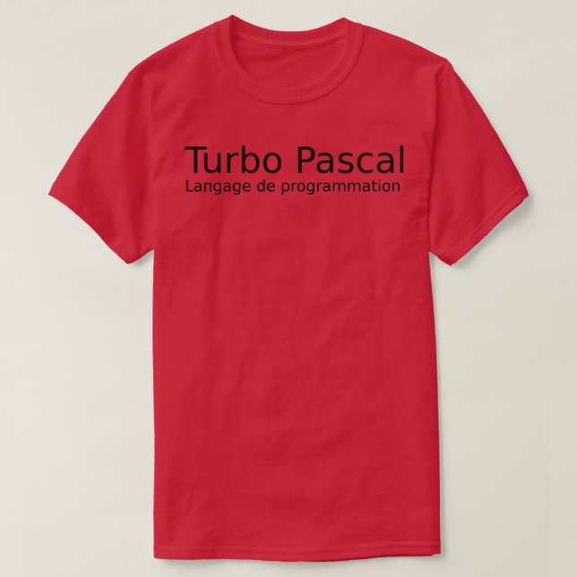 T-shirt Turbo Pascal (Design devant)