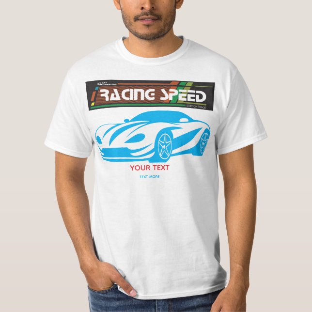 T-shirt Turbo Racing Speed Car – Performance Auto Art (Devant)
