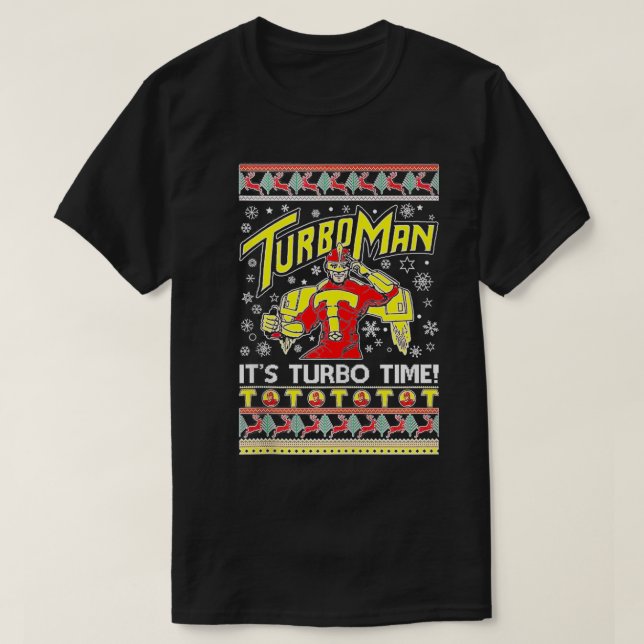 T-shirt TurboMan Son Turbo Time Vilain (Design devant)