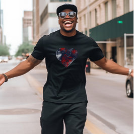 T-shirt Turbulent Heart-Dark Moody Gothic Abstract Art