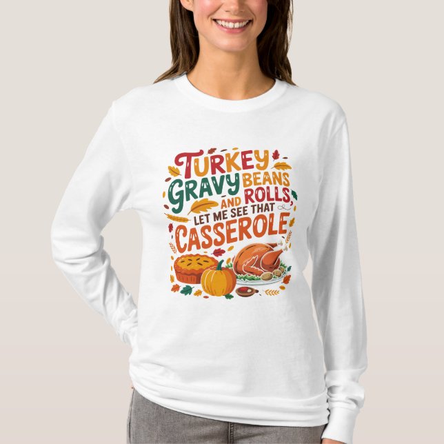 T-shirt Turc Fèves Graves Et Rouleaux Casserole Drôle (Devant)
