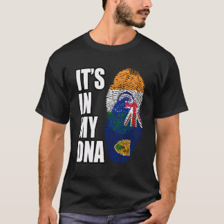 T-shirt Turcs Caicos Et Indien Mélangent Le Drapeau Adn Pa