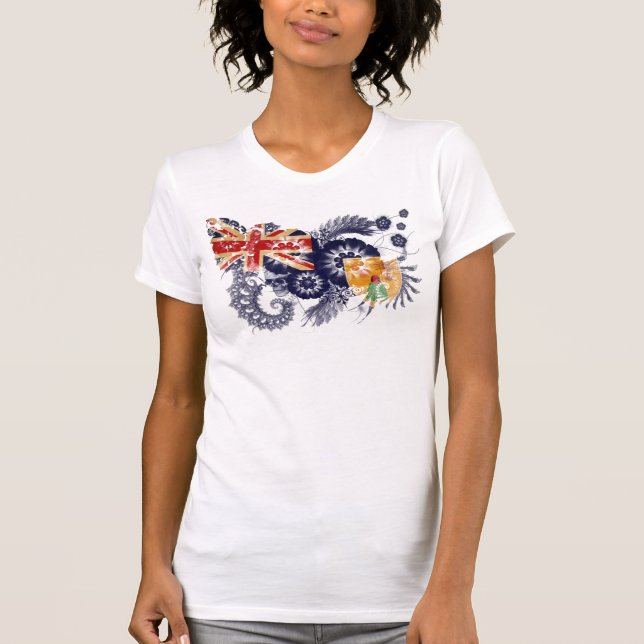 T-shirt Turcs et drapeau de la Caïques (Devant)