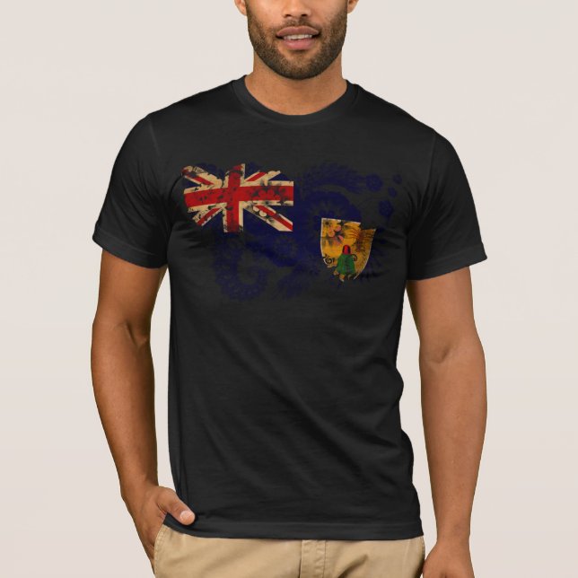 T-shirt Turcs et drapeau de la Caïques (Devant)