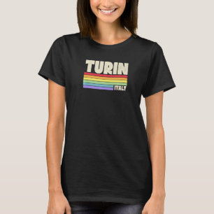 T-shirt Turin Italie Rainbow Gay pride Merch Retro les ann