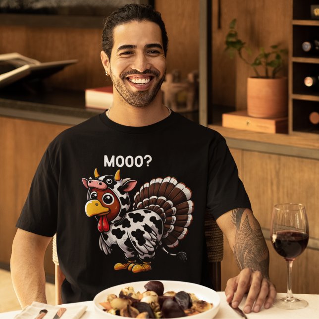 T-shirt Turkey Moo Funny Thanksgiving (Créateur téléchargé)