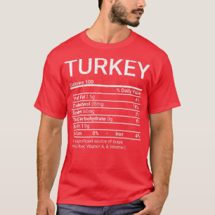 T-shirt Turkey Nutrition Facts Food Thanksgiving Christmas