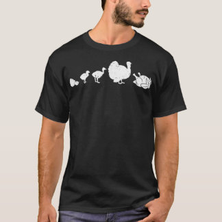 T-shirt Turkey Roasted Evolution Fun Humor Funny Thanksgiv