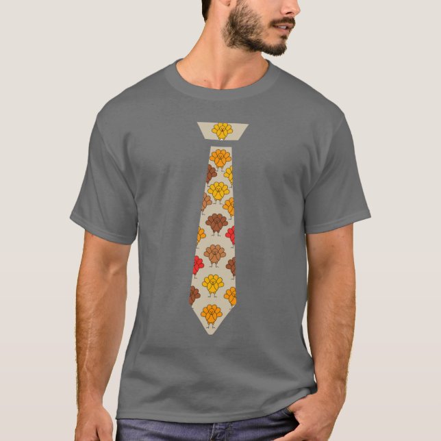 T-shirt Turkey thanksgiving tie gift (Devant)