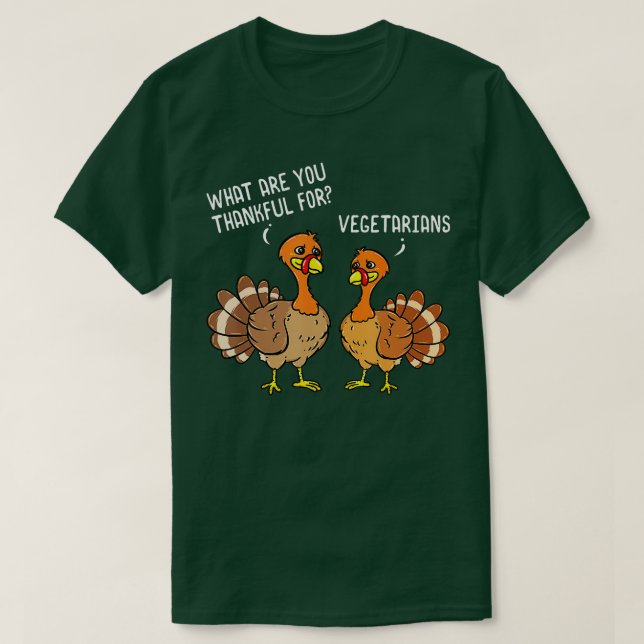 T-shirt Turkeys Parler Merci Végétariens Thanksgiving (Design devant)