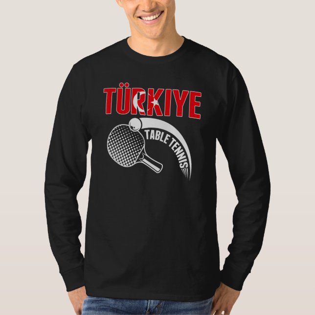 T-shirt Turkiye Table Tennis   Support Turkey Ping Pong Te (Devant)