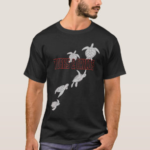 T-shirt Turks And Caicos Tortues De Mer Plongée Avec Tur
