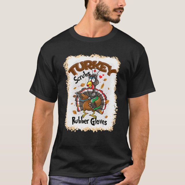 T-shirt Turquie Écrase Gants En Caoutchouc Thanksgiving Tu (Devant)
