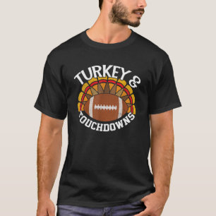 T-shirt Turquie et Touchdowns Drôle Thanksgiving Football