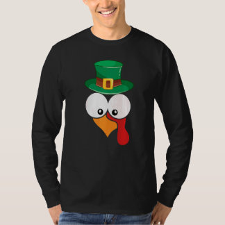 T-shirt Turquie Face Avec Le Casquette Irlandais Thanksgiv