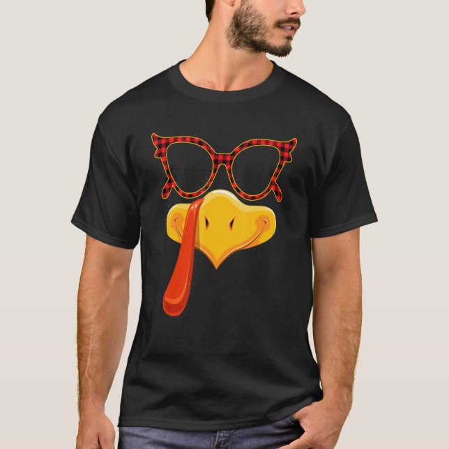 T-shirt Turquie Face Thankgiving Femmes Buffalo Red Plaid  (Devant)