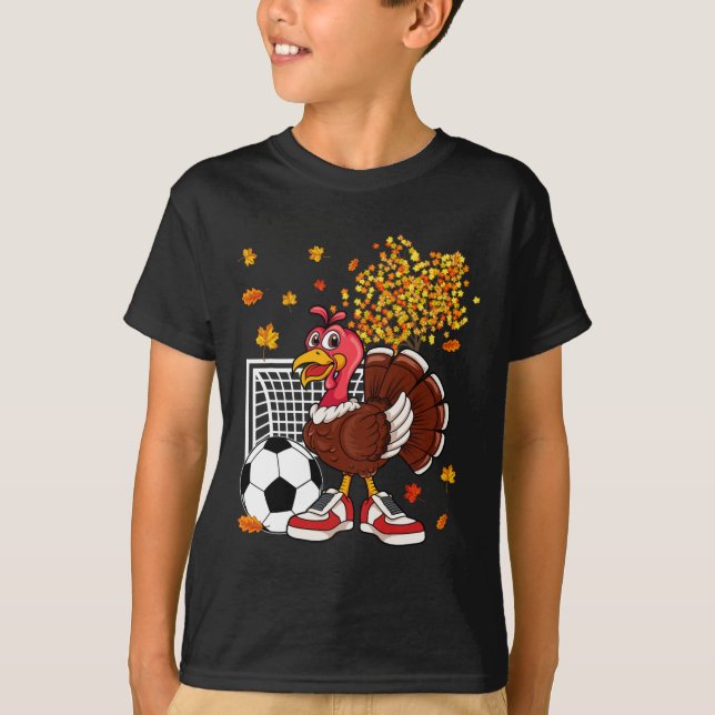 T-shirt Turquie Jouer Football Joueur Thanksgiving entraîn (Devant)