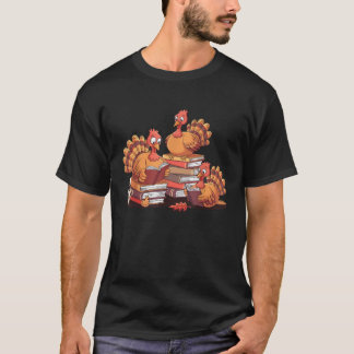 T-shirt Turquie Lecture Livres Chute Thanksgiving livre en