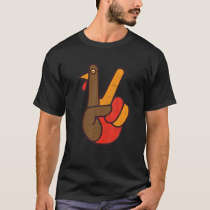 T-shirt Turquie Main Sign Peace Drôle Thanksgiving Turkey