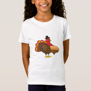 T-Shirt Turquie mignonne avec tarte Citrouille Thanksgivin