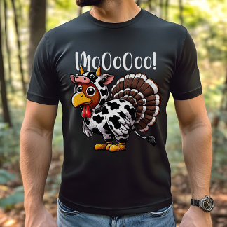 T-shirt Turquie Moo Thanksgiving drôle