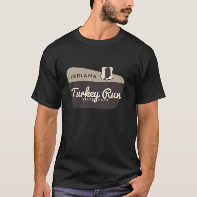 T-shirt Turquie Run State Park Indiana Affiche de bienvenu (Devant)