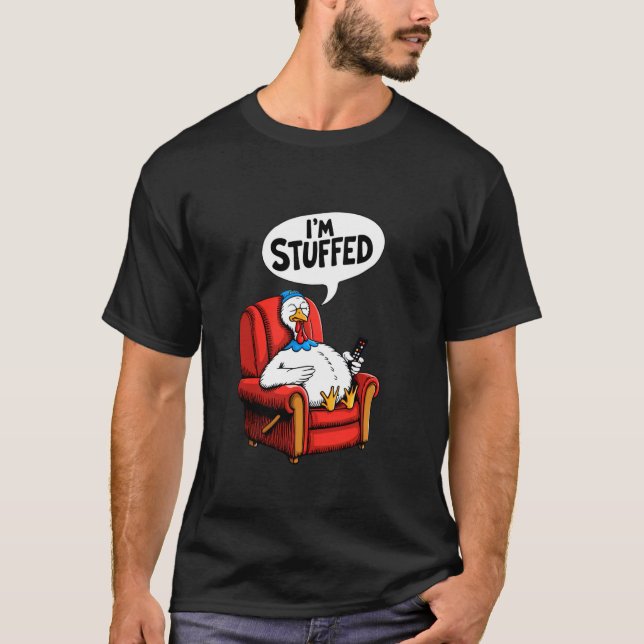 T-shirt Turquie Thanksgiving Stuffée Dormir Pleine graisse (Devant)