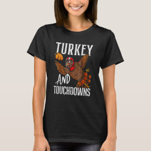 T-shirt Turquie & Touchdowns Football Thanksgiving