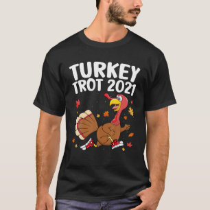 T-shirt Turquie Trot 2021 Thanksgiving Funny Toddler Kids