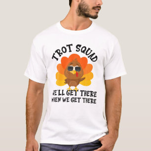 T-shirt Turquie Trot Squad Drôle Thanksgiving Courir Costu