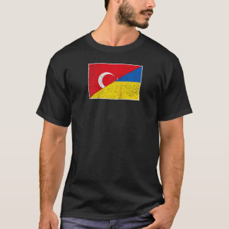 T-SHIRT TURQUIE UKRAINE DRAPEAU TURKIYE TURC UKRAINIEN NAT