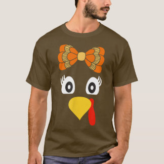 T-shirt Turquie Visage fille Retro Bow costume de famille