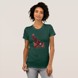 T-shirt Turquoise de Crimson et de l'Idaho Floral