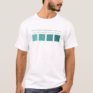 T-shirt Turquoise Ombre Carrés, Peintre & Décorateur Adver