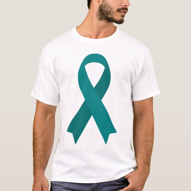 T-shirt Turquoise Ribbon Sensibilisation au cancer de l'ov (Devant)