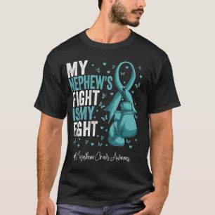 T-shirt Turquoise Ruban Nephew Myasthenia Gravis Sensibili